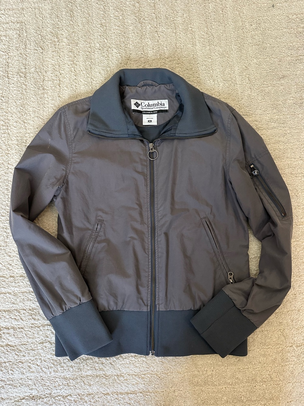 Columbia Lightweight Bomber Jacket - Charcoal Gray